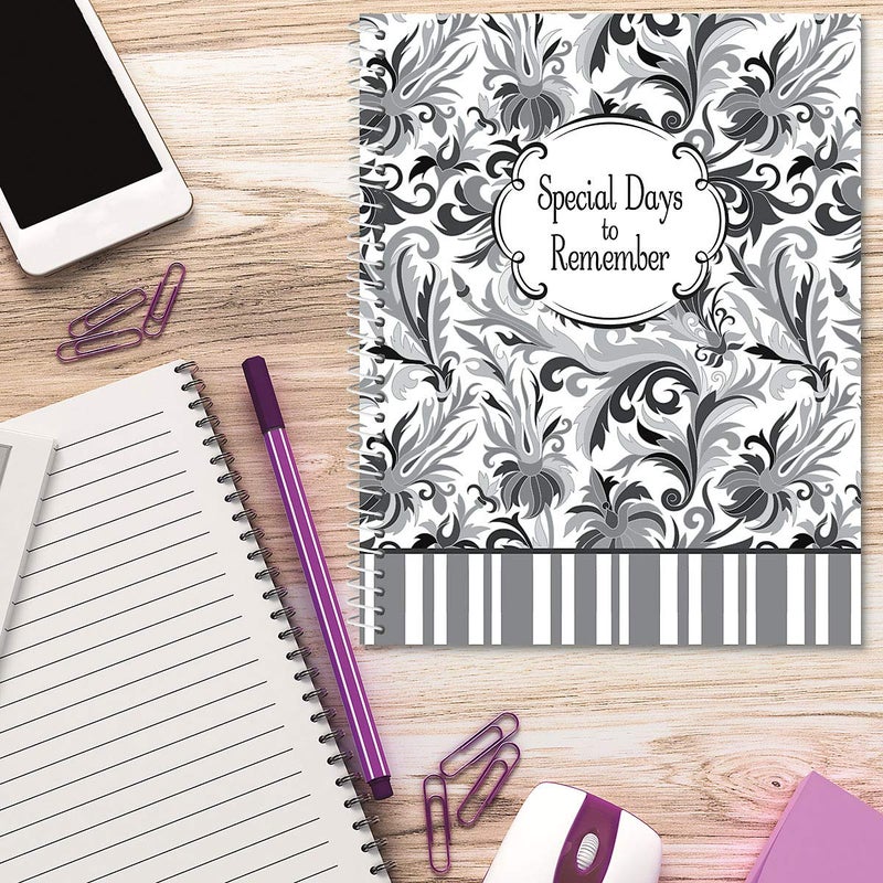 Current Cool Floral Card Organizer Book- Remember Special Days, Greeting Card Keeper, Softcover, 8" x 10", Spiral Bound - Image 5